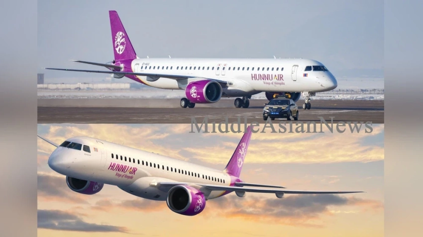 Авиакомпания Hunnu Air приобрела новый самолет E195-E2 4-го поколения