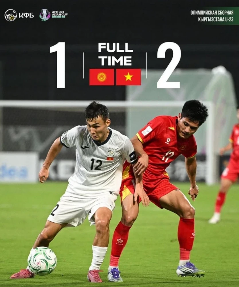 Кыргызстан уступил Вьетнаму в матче Кубка Азии U-23