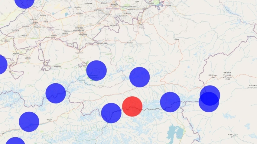 На границе Кыргызстана и Таджикистана произошло землетрясение магнитудой 3