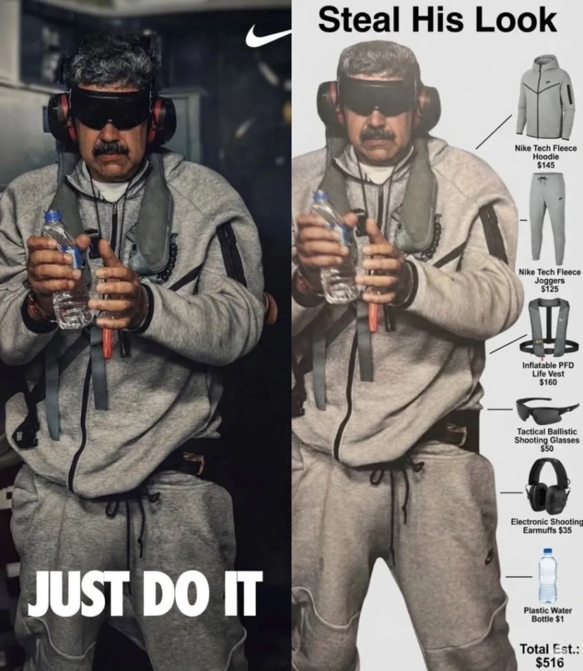 Спорттук костюм, анда Николас Мадуро кармалган, сатууда хитке айланды