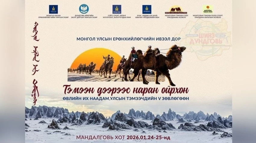 В аймаке Дундговь пройдет зимний фестиваль "С верблюда и солнце ближе"