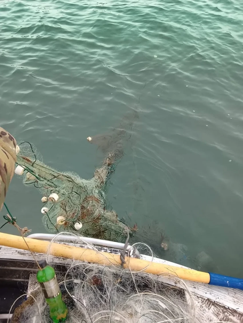 Рейд Ысык-Көлдө: 400 метрлик тор алынган