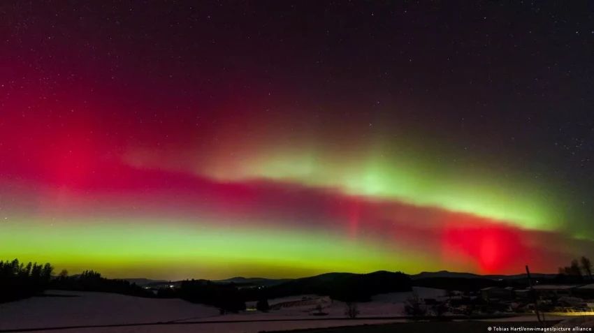 Due to an abnormal solar flare, the northern lights were observed around the world.