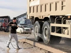 The Bishkek City Hall has mandated construction companies to install wheel washing stations.