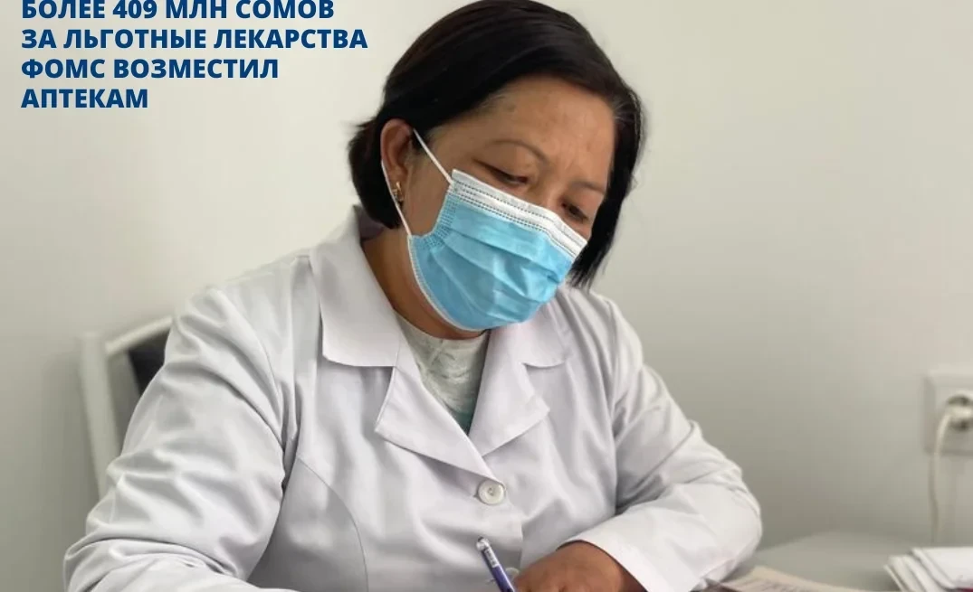 The Mandatory Health Insurance Fund reimbursed pharmacies for subsidized medications over 409 million soms in 2025.