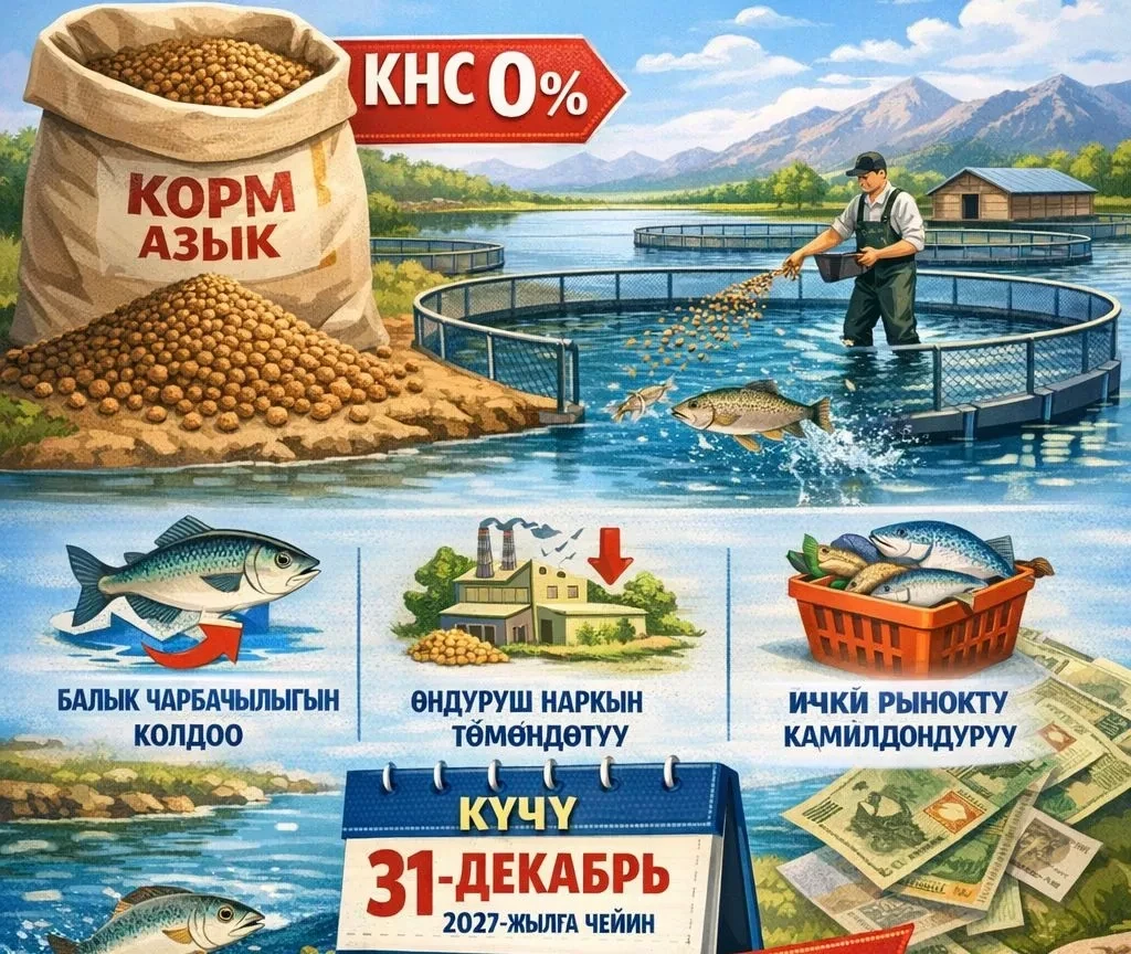 In Kyrgyzstan, the zero VAT rate on feed for fish farms has been maintained