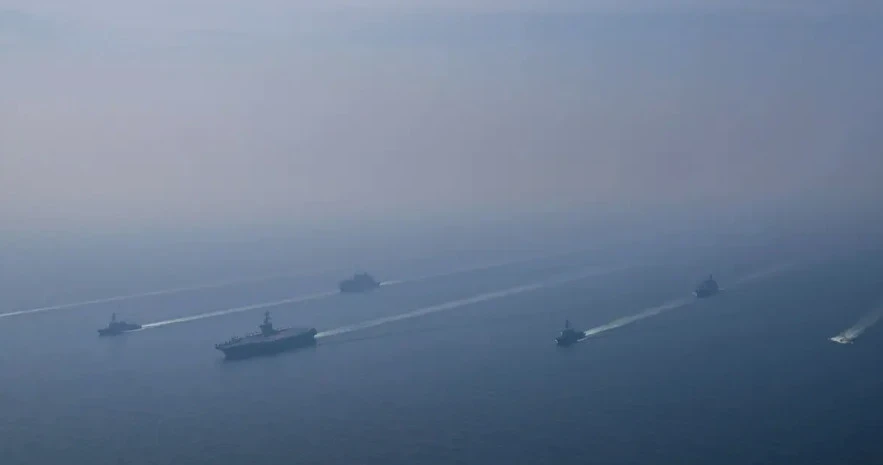 Two US warships collided in the Caribbean Sea