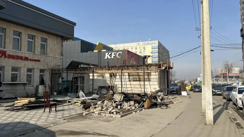 In Osh, illegal constructions are being demolished on Shakirova Street