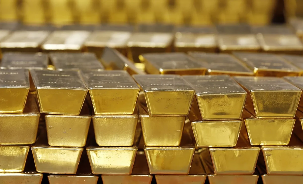 Gold is rising in price by approximately five percent