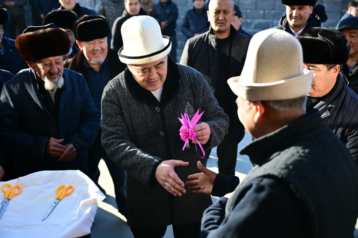 Kamchybek Tashiev helped complete the house for the village mullah in Suzak