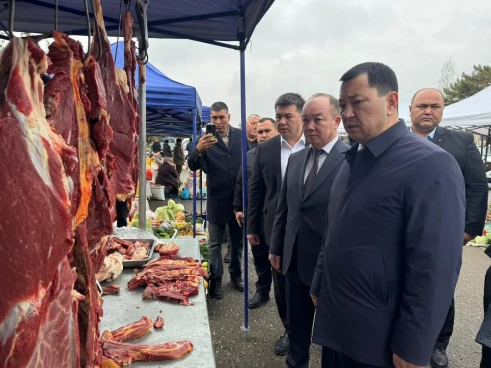 Erlis Akunbekov inspected the fair in Bazar-Korgon
