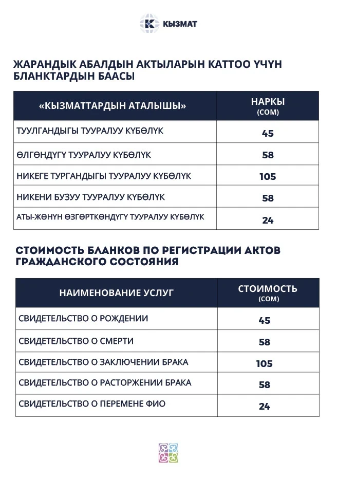 Паспорттор жана маалымкаттар Кыргызстанда кымбаттады